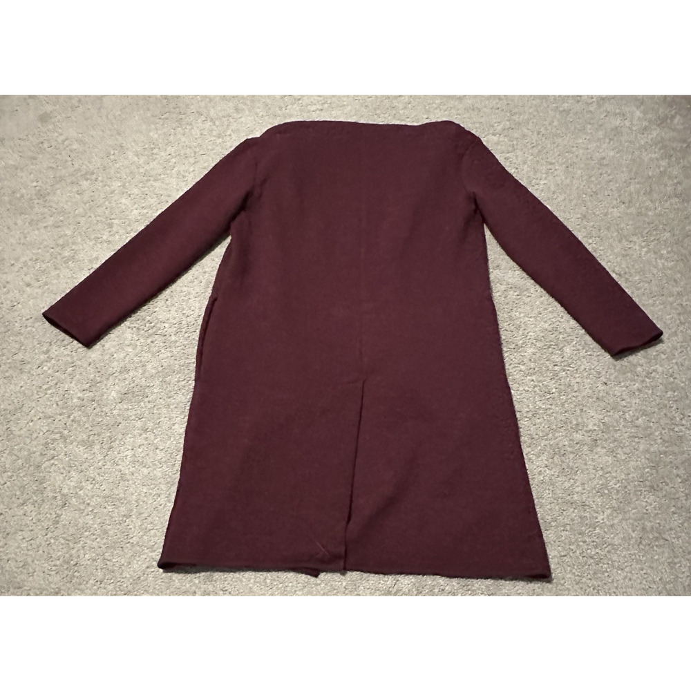 Philosophy‎ Women Small Cardigan Open Front Longline Burgundy Red - Picture 2 of 10